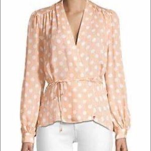 L’agence Cara wrap silk blouse